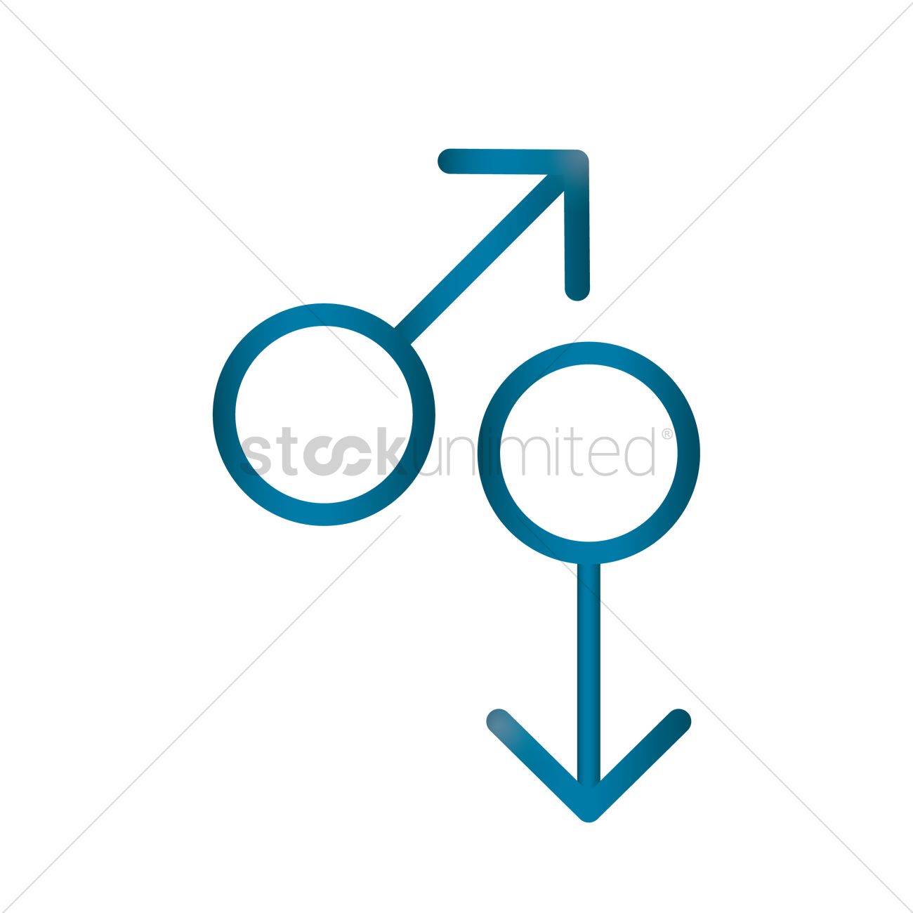 1300x1300 Two Male Gender Symbol Vector Image