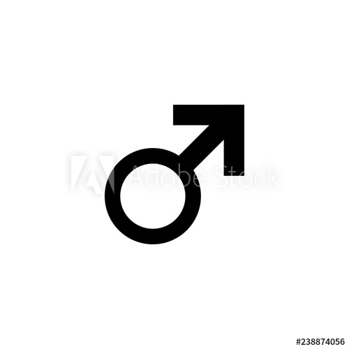500x500 Male Symbol Vector Icon Male Symbol Sign On White Background