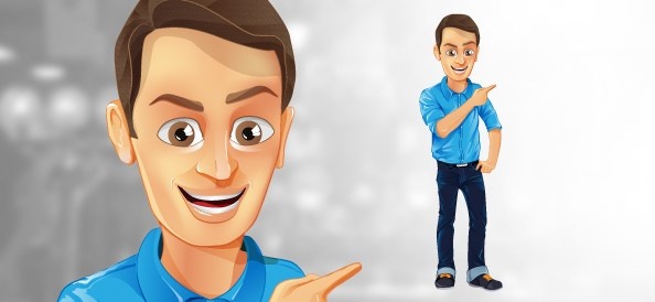 594x274 Male Vector Character With Jeans And Blue Shirt Free Vector
