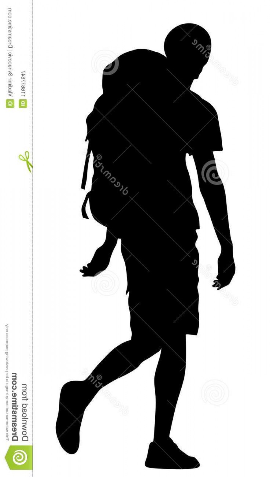 883x1560 Tourist Backpack Vector Silhouette Illustration Isolated White