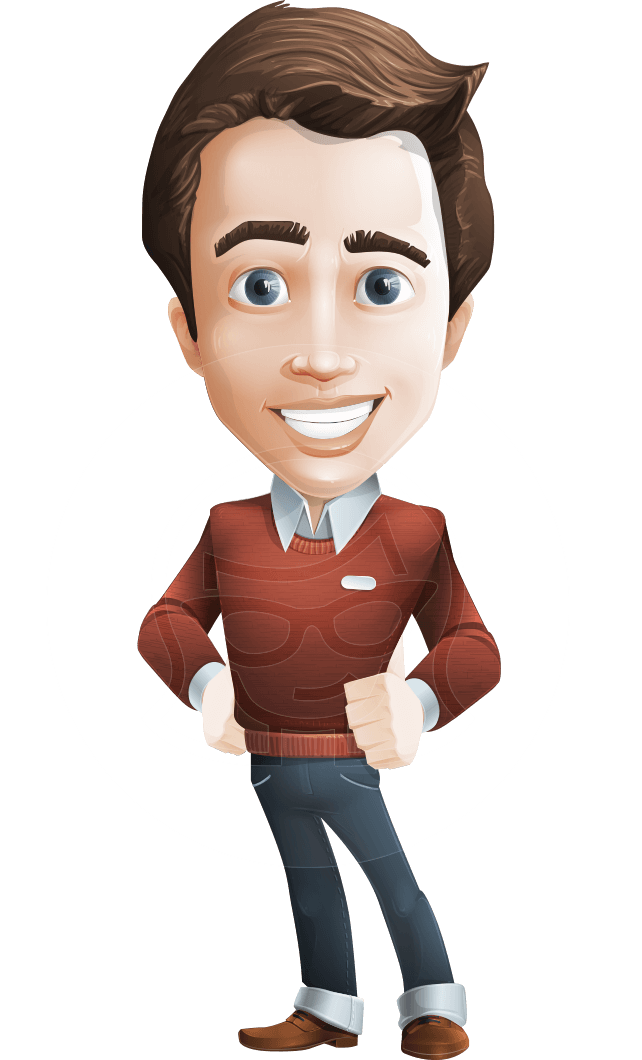 642x1060 Vector Working Man Cartoon Character