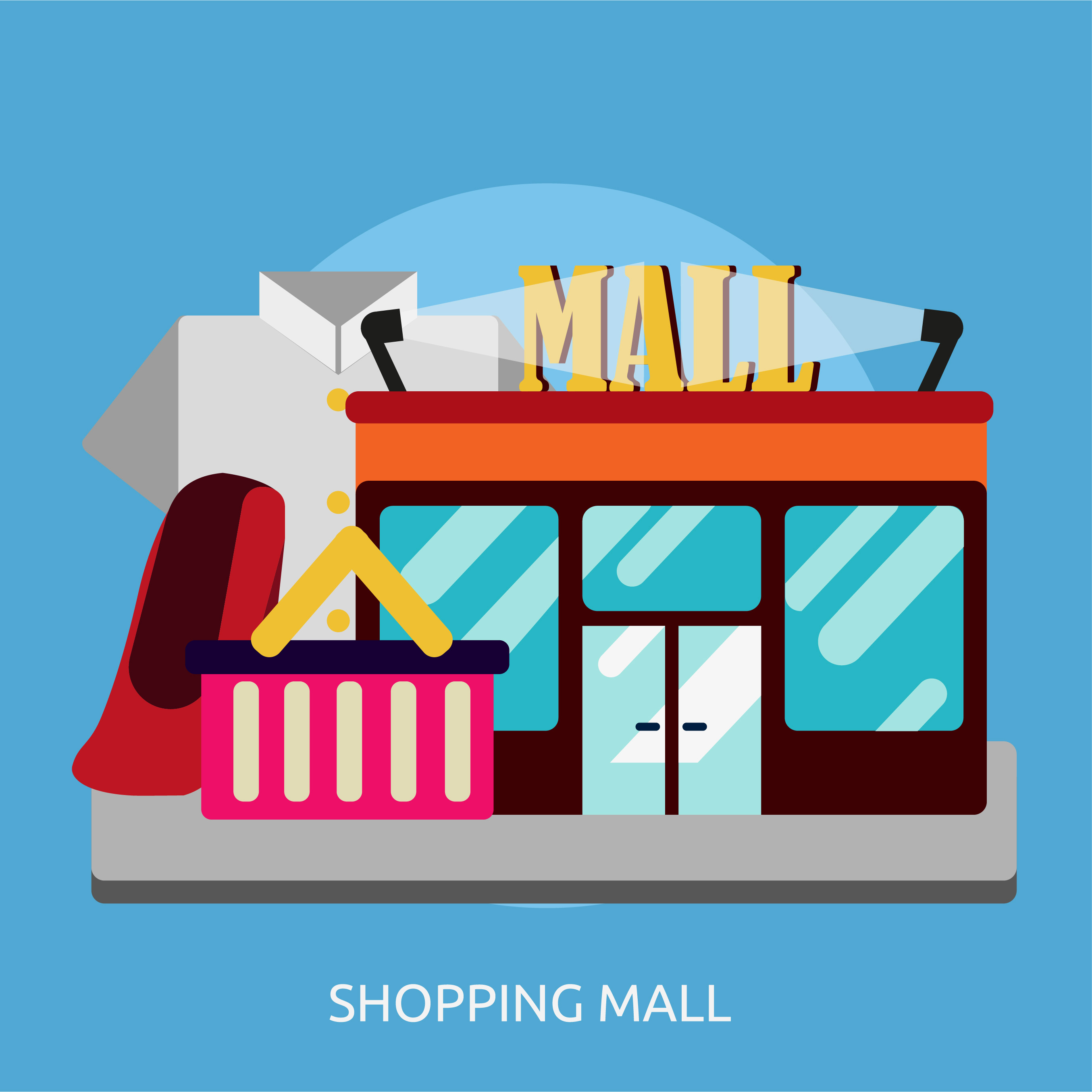 2709x2710 Shopping Mall Vectors Image