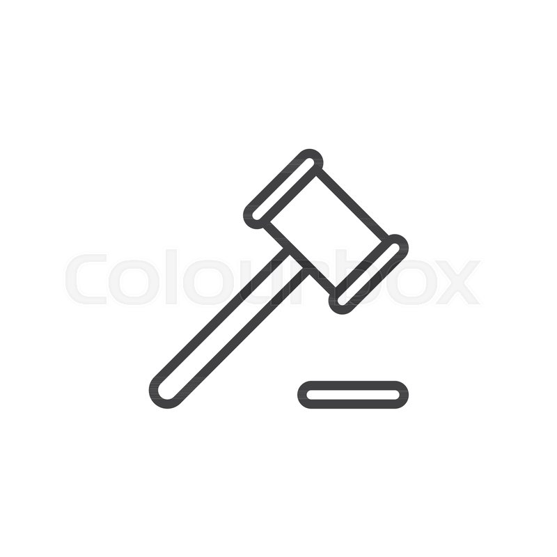 Auction Mallet Line Icon, Outline Stock Vector Colourbox 800x800 Auction Mallet Line Icon, Outline Stock Vector Colourbox