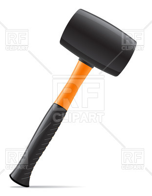 Rubber Mallet With Plastic Handle Vector Image Of Objects 311x400 Rubber Mallet With Plastic Handle Vector Image Of Objects