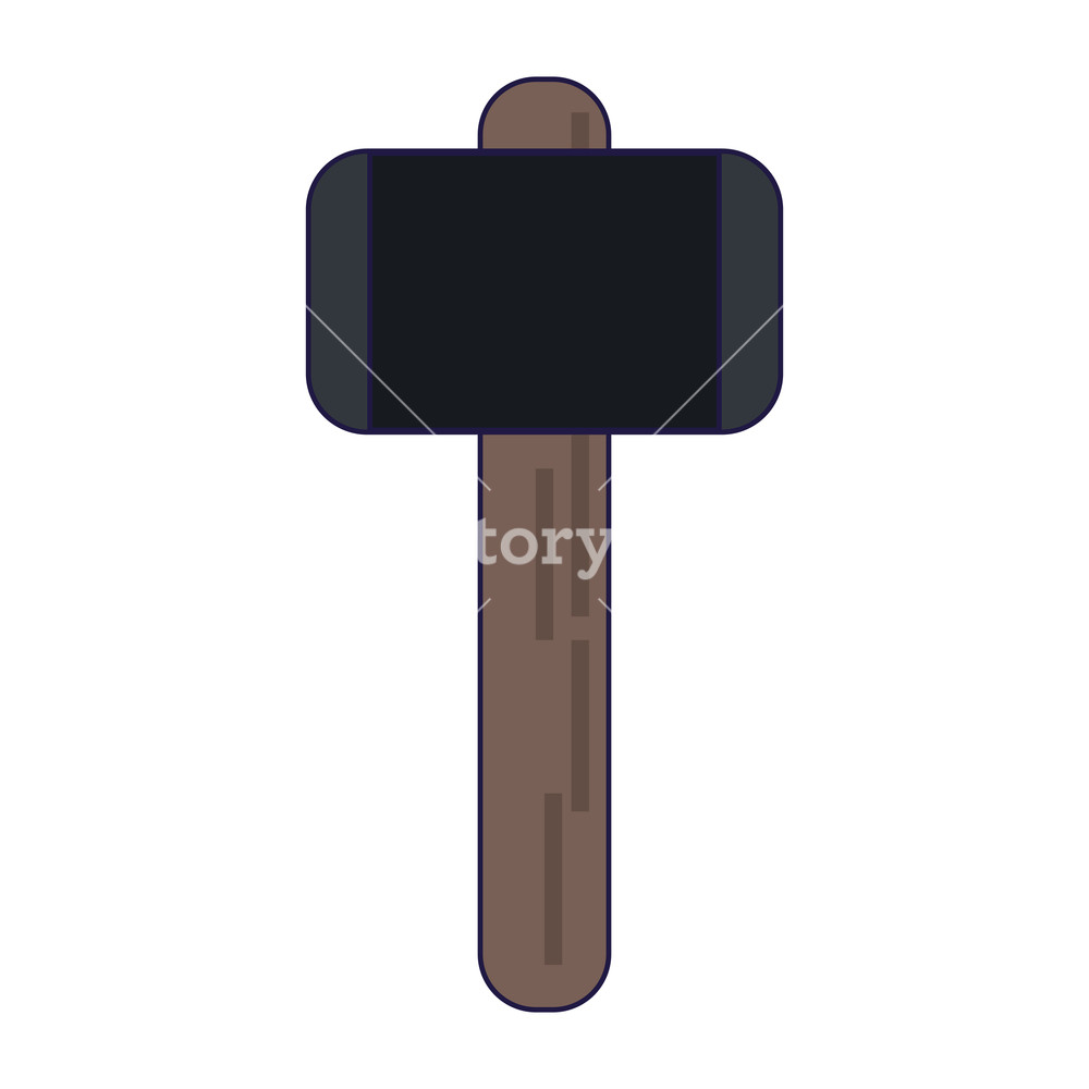 Mallet Construction Tool Isolated Vector Illustration Graphic 1000x1000 Mallet Construction Tool Isolated Vector Illustration Graphic