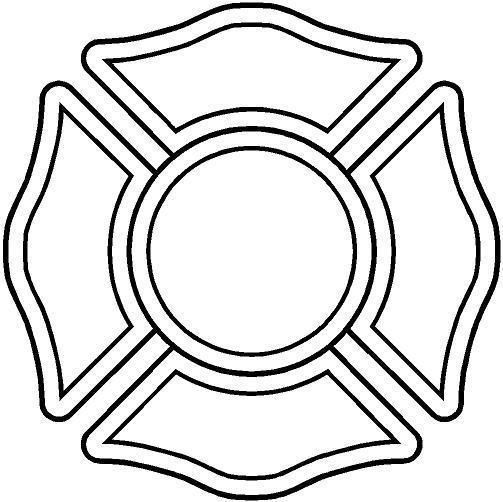 503x502 Firefighter Maltese Cross Stencil