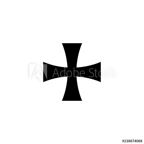 500x500 Maltese Cross Vector Icon Maltese Cross Sign On White Background
