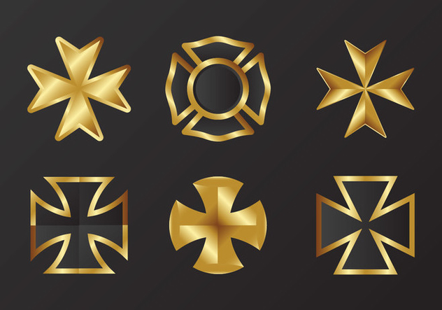 632x443 Gold Maltese Cross Vector Free Vector Download Cannypic