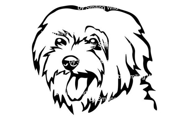 570x403 Maltese Dog Clipart Printable Maltese Dog Vector Grpahic Etsy