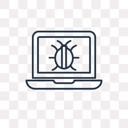 450x450 Malware Vector Outline Icon Isolated On Transparent Background