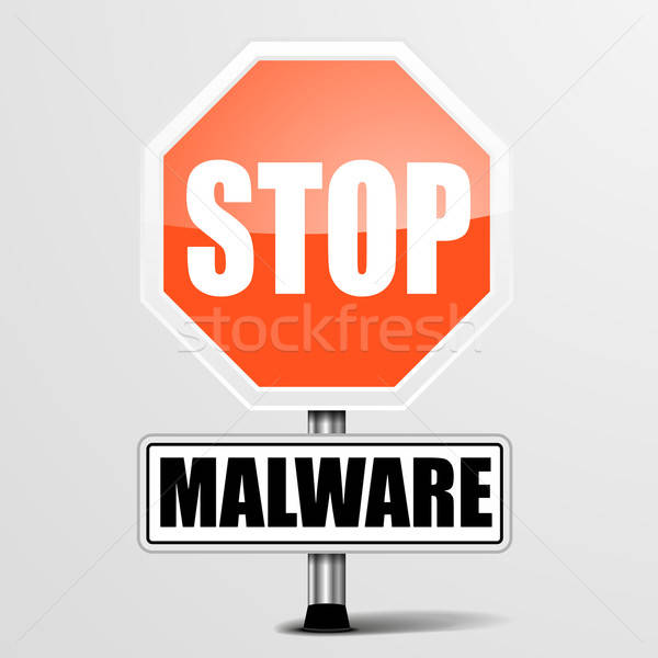 600x600 Roadsign Stop Malware Vector Illustration Felix Pergande