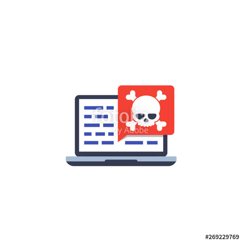 500x500 Malware, Security Threat In Code, Vector Icon Stock Image
