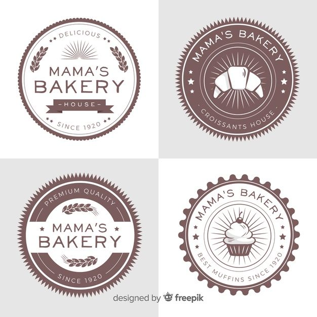 626x626 Bakery Logo Collection Vector Free Download Logo Bakery Logo