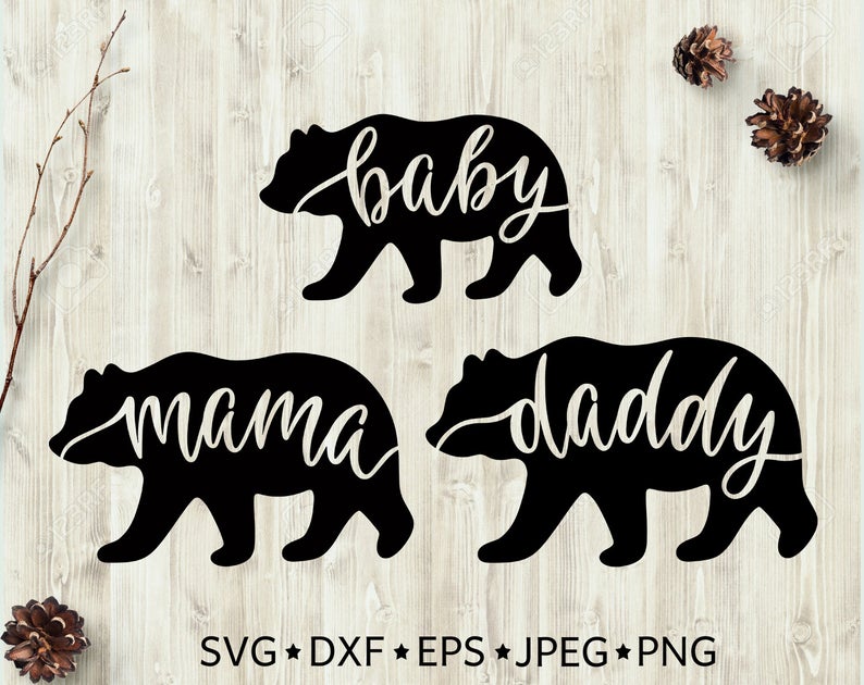 794x630 Mama Bear Daddy Bear Baby Bear Bear Family Etsy