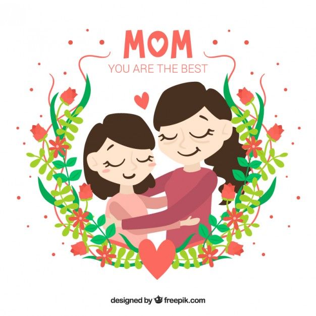 626x626 Floral Mother's Day Background Free Vector Imprimibles