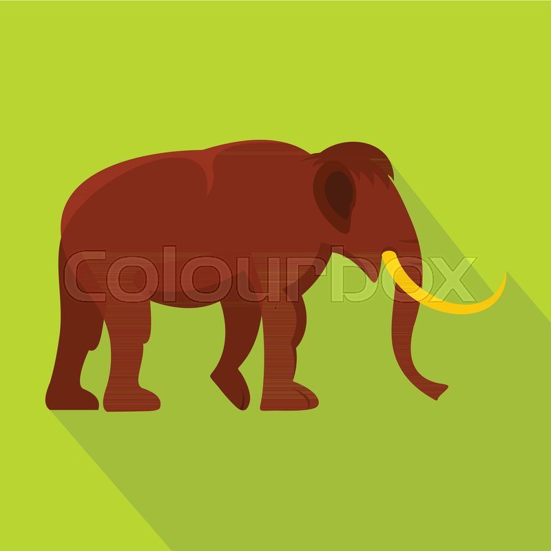 800x800 Mammoth Icon Flat Illustration Of Stock Vector Colourbox