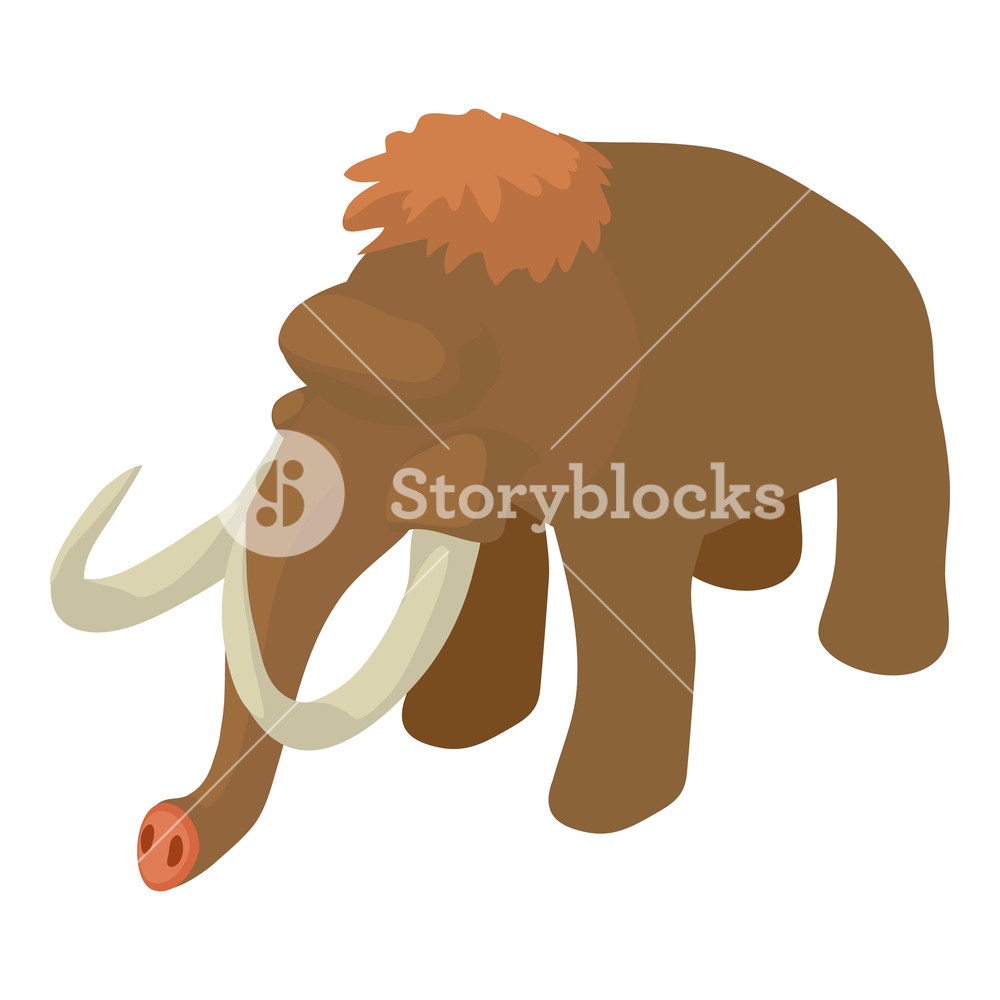 1000x1000 Mammoth Icon Isometric Illustration Of Mammoth Vector Icon