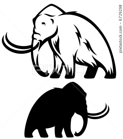 400x450 Mammoth Vector Illustration