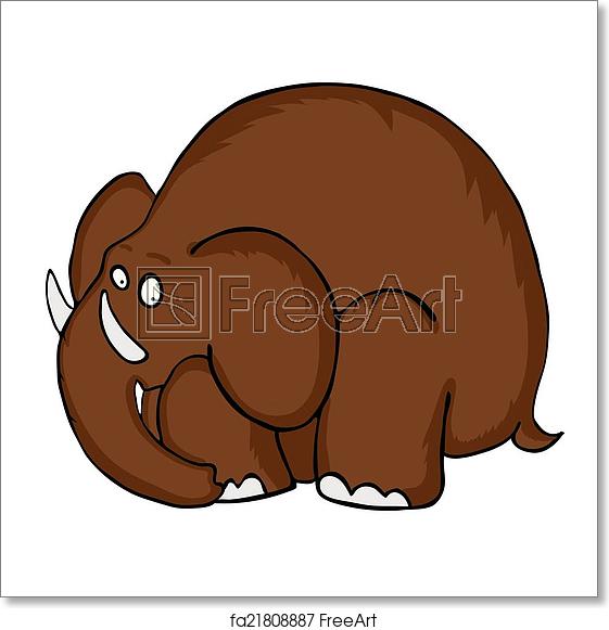 561x581 Free Art Print Of Cartoon Mammoth, Vector Illustration Cartoon