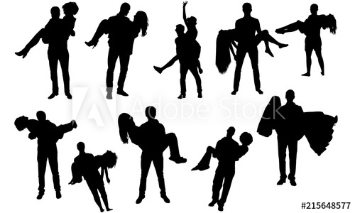 Man Carrying Woman Silhouette Boy Carry Girl Vector Romantic 500x300 Man Carrying Woman Silhouette Boy Carry Girl Vector Romantic