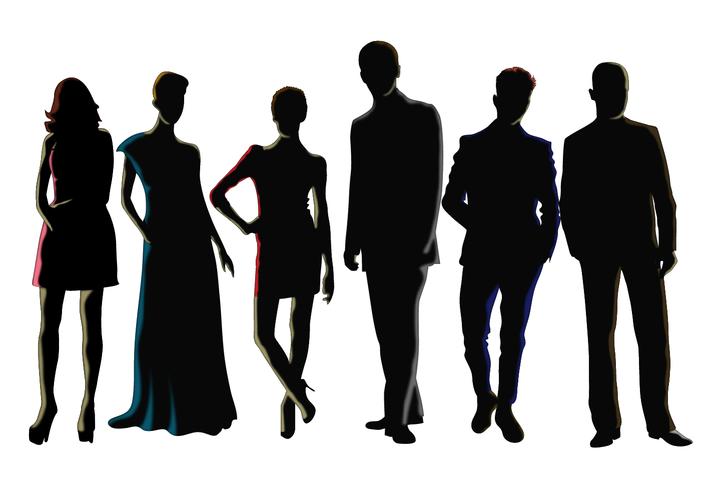 Men And Women Silhouette Vectors 711x490 Men And Women Silhouette Vectors