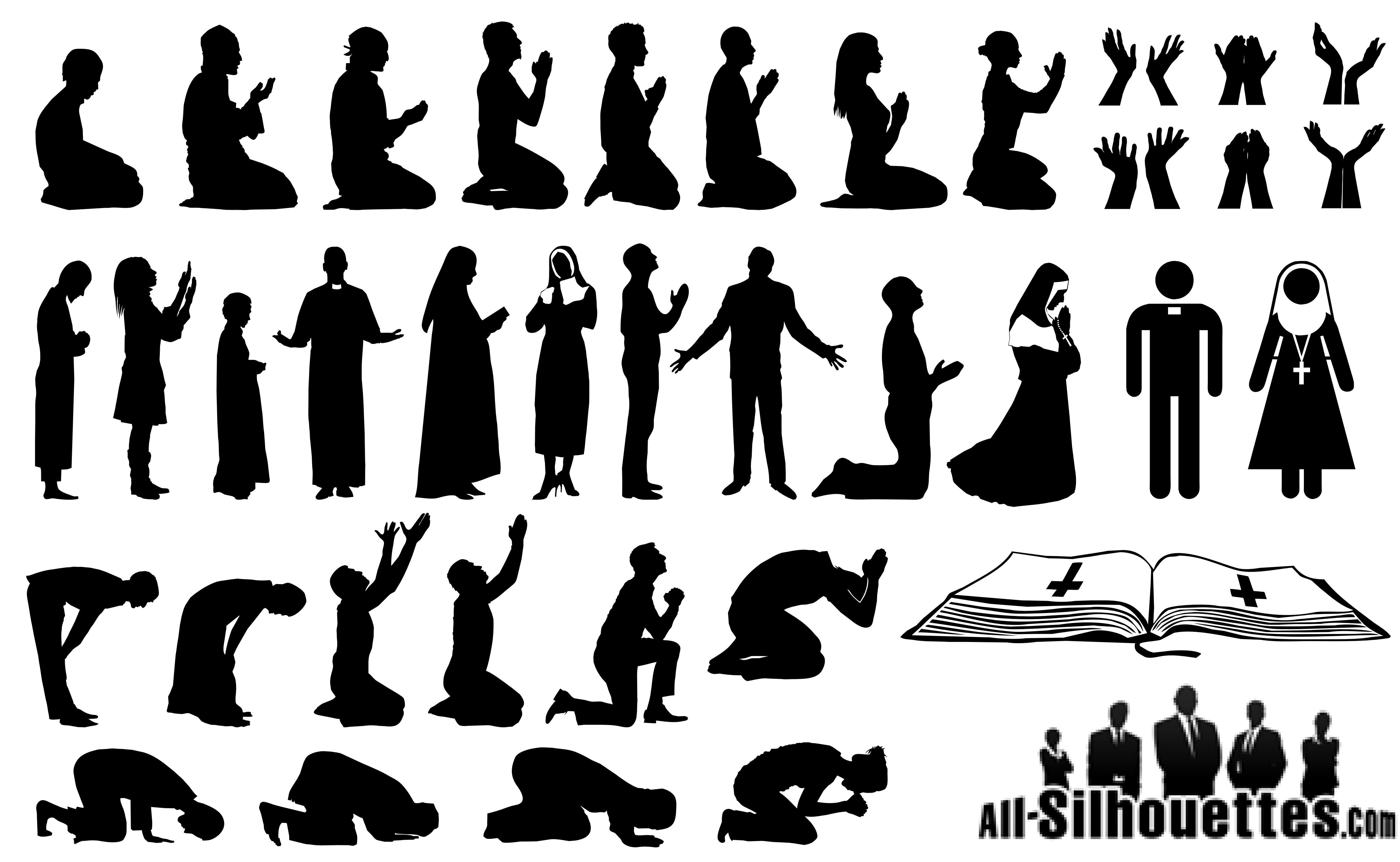 Praying Man And Woman Silhouettes Vector Free Download, Logo 4792x2950 Praying Man And Woman Silhouettes Vector Free Download, Logo