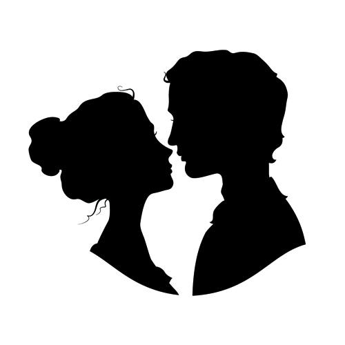 Creative Man And Woman Silhouettes Vector Set Free Over 500x500 Creative Man And Woman Silhouettes Vector Set Free Over