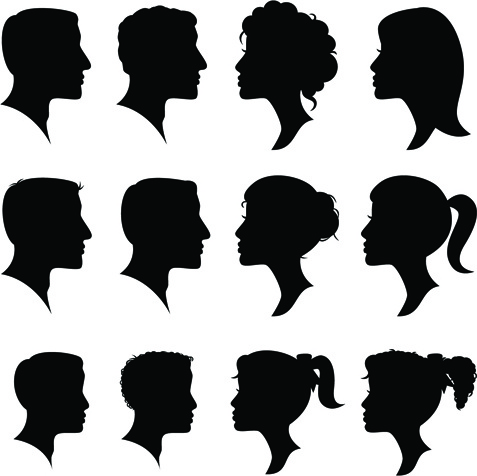 Creative Man And Woman Silhouettes Vector Set Free Vector 477x476 Creative Man And Woman Silhouettes Vector Set Free Vector