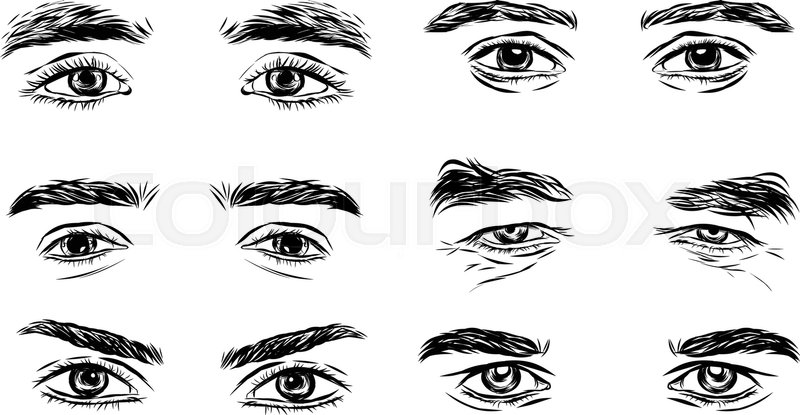 800x415 Vector Part Of The Male Person's Eyes Stock Vector Colourbox