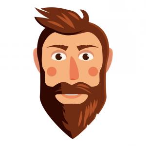 300x300 Stock Illustration Young Man Face Vector Icon Studiogrfx