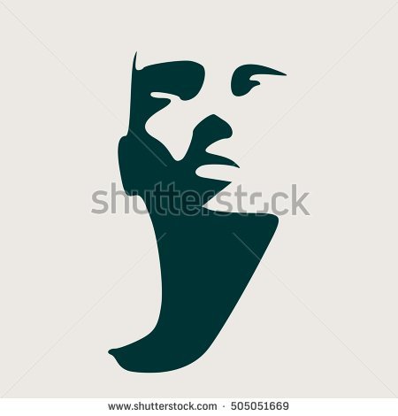 450x470 Vector Front Face Silhouette