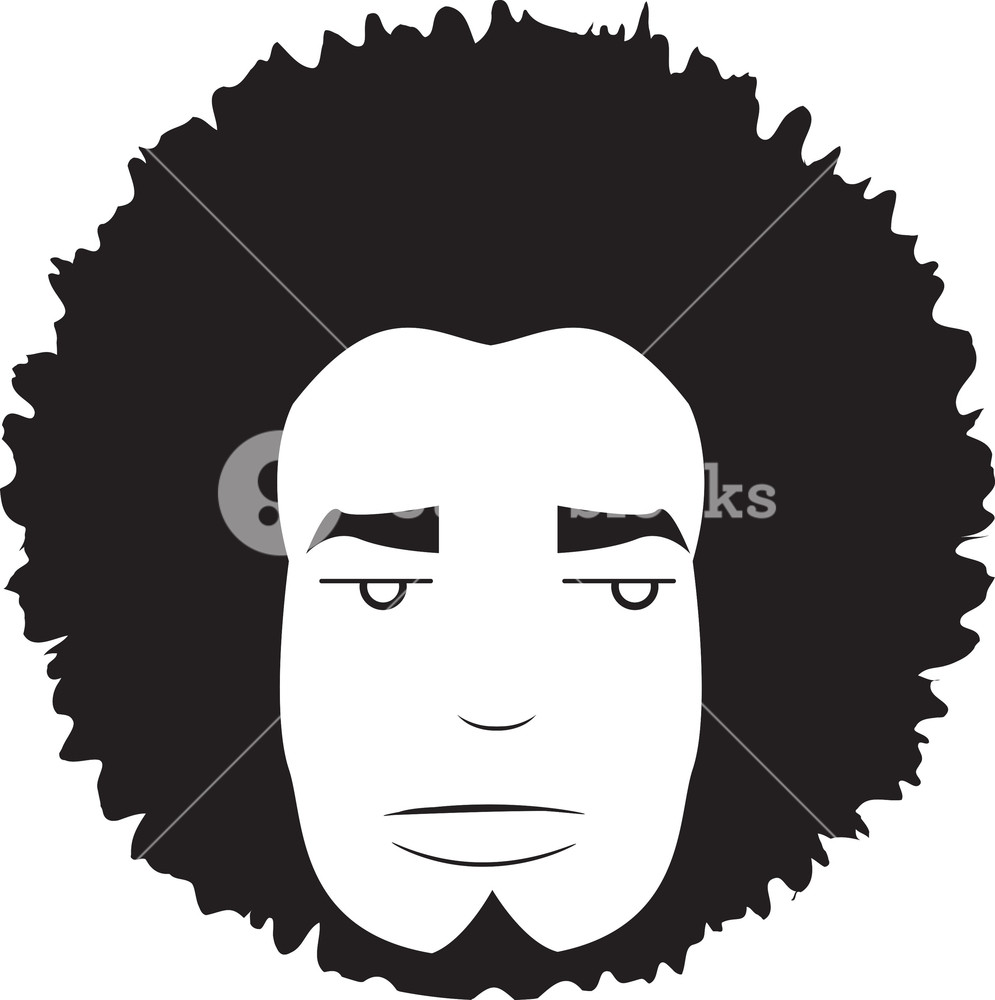 995x1000 Vector Funky Man Face Royalty Free Stock Image