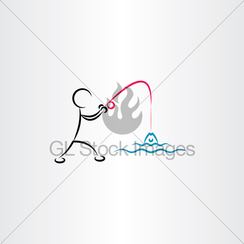 Man Fishing Vector Icon Illustration Gl Stock Images 500x500 Man Fishing Vector Icon Illustration Gl Stock Images