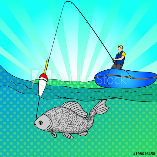 Pop Art Man Who Fishing In Open Sea Fishing Cartoon Fisherman 500x500 Pop Art Man Who Fishing In Open Sea Fishing Cartoon Fisherman