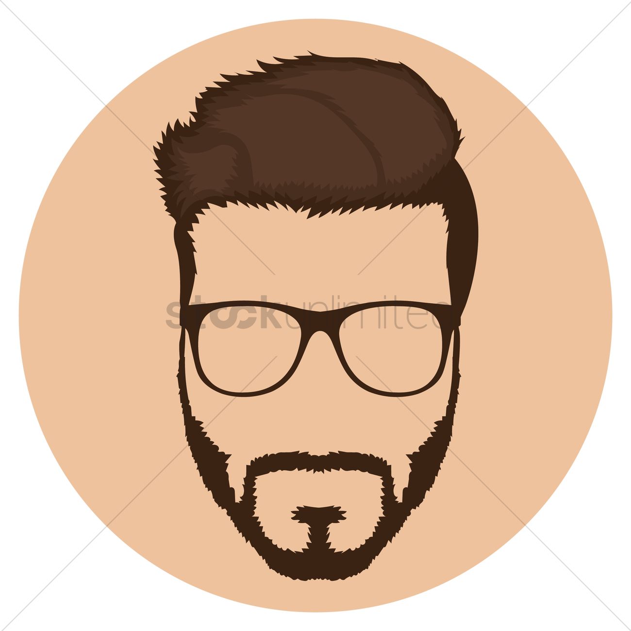 1300x1300 Man's Hairstyle Vector Image