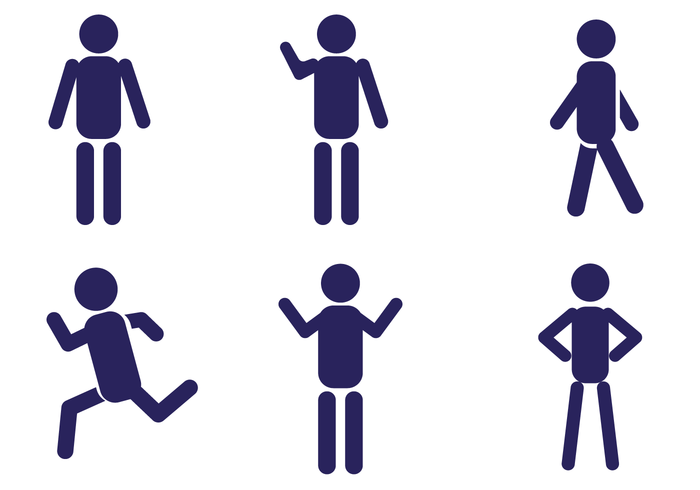 700x490 Man Icon Vector Set Stock Images