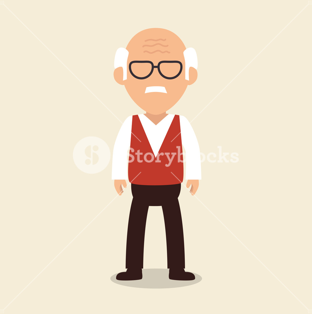 996x1000 Old Man Character Avatar Icon Vector Illustration Design Royalty