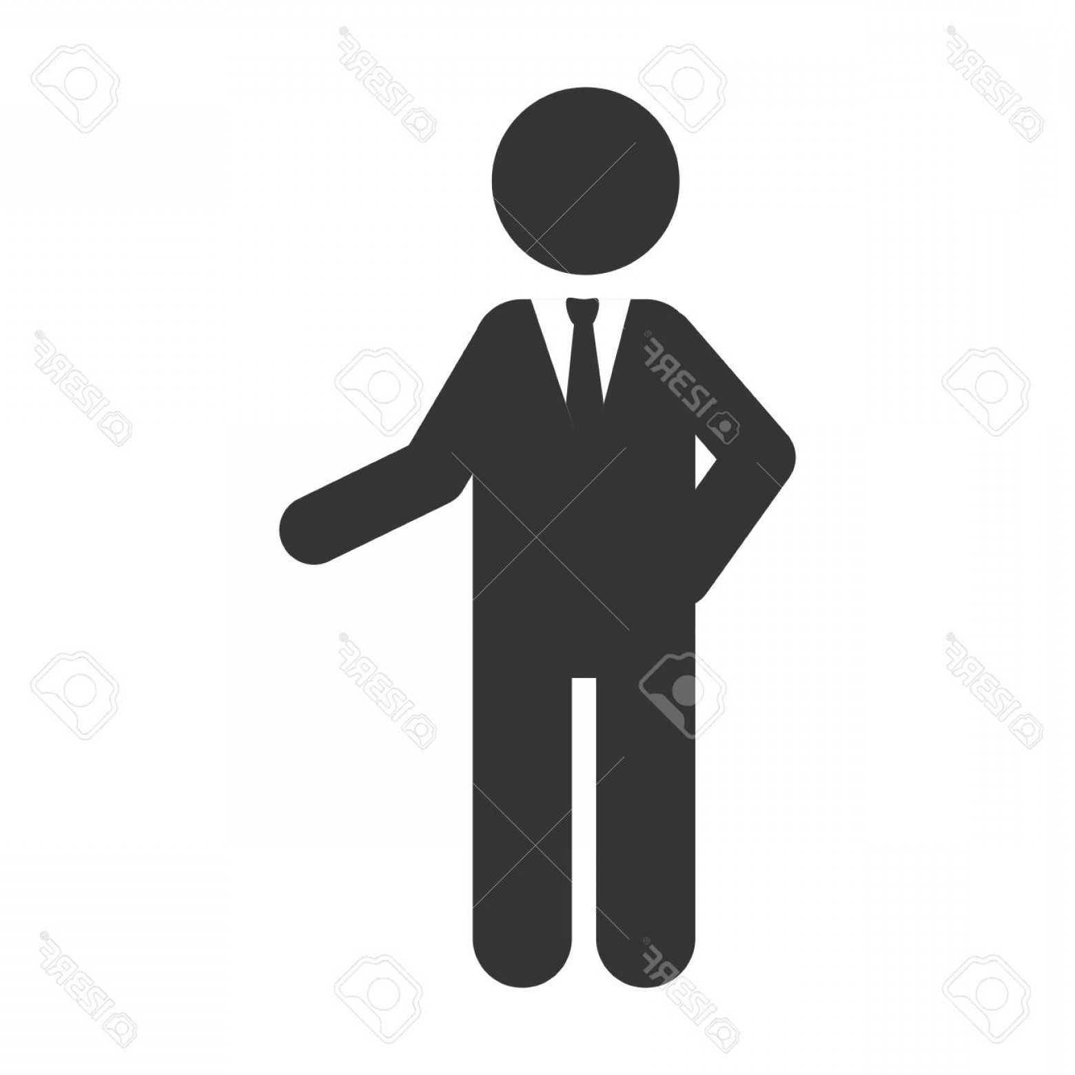 1560x1560 Photostock Vector Business Businessperson Man Suit Silhouette Tie