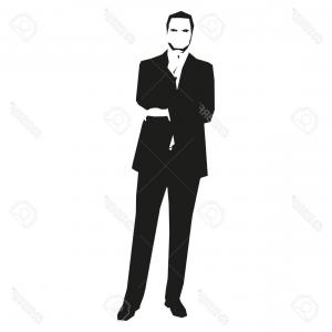 300x300 Photostock Vector Thinking Man In Suit Businessman Vector