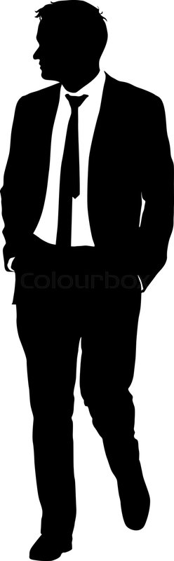 248x800 Silhouette Businessman Man In Suit Stock Vector Colourbox