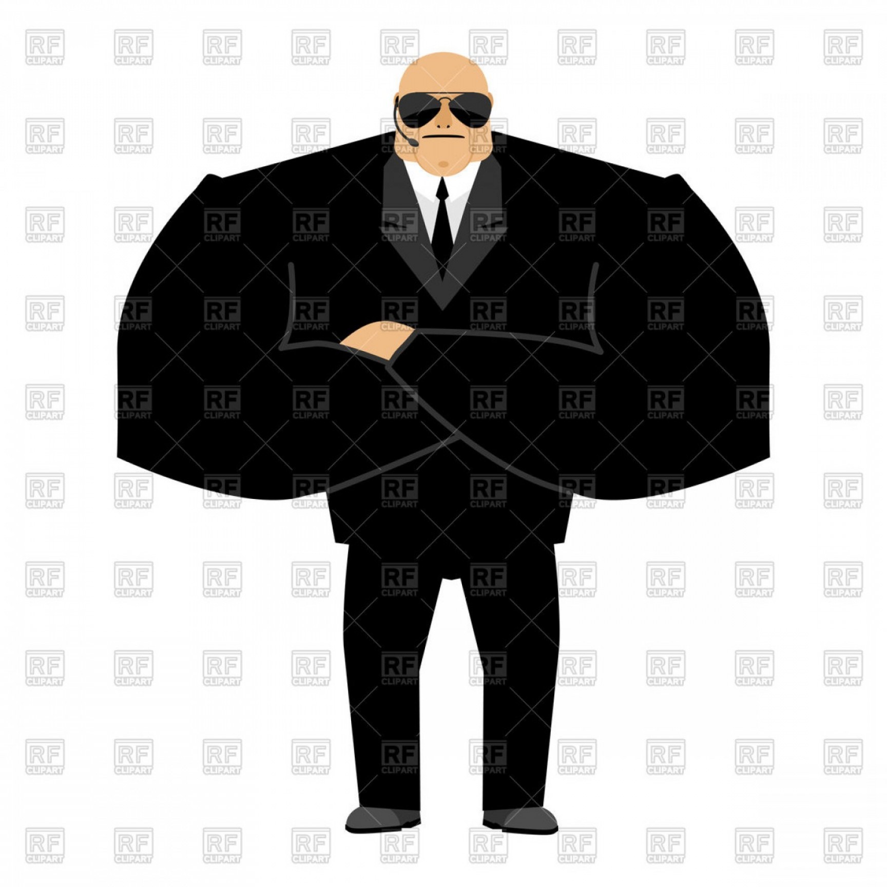 1728x1728 Bald Bodyguard Face Control Of Nightclub Strong Man In Black Suit