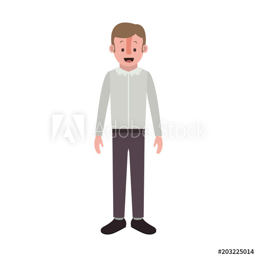 500x500 Man With Old Suit Vector Illustration Design