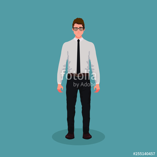 500x500 Business Man In Suit Running Vector Illustration In Flat Style
