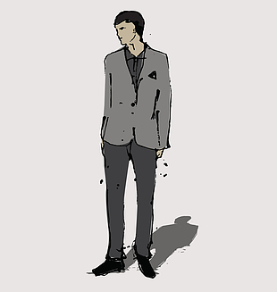 310x327 Business Suit And Tie In Paper Vector Free Graphics