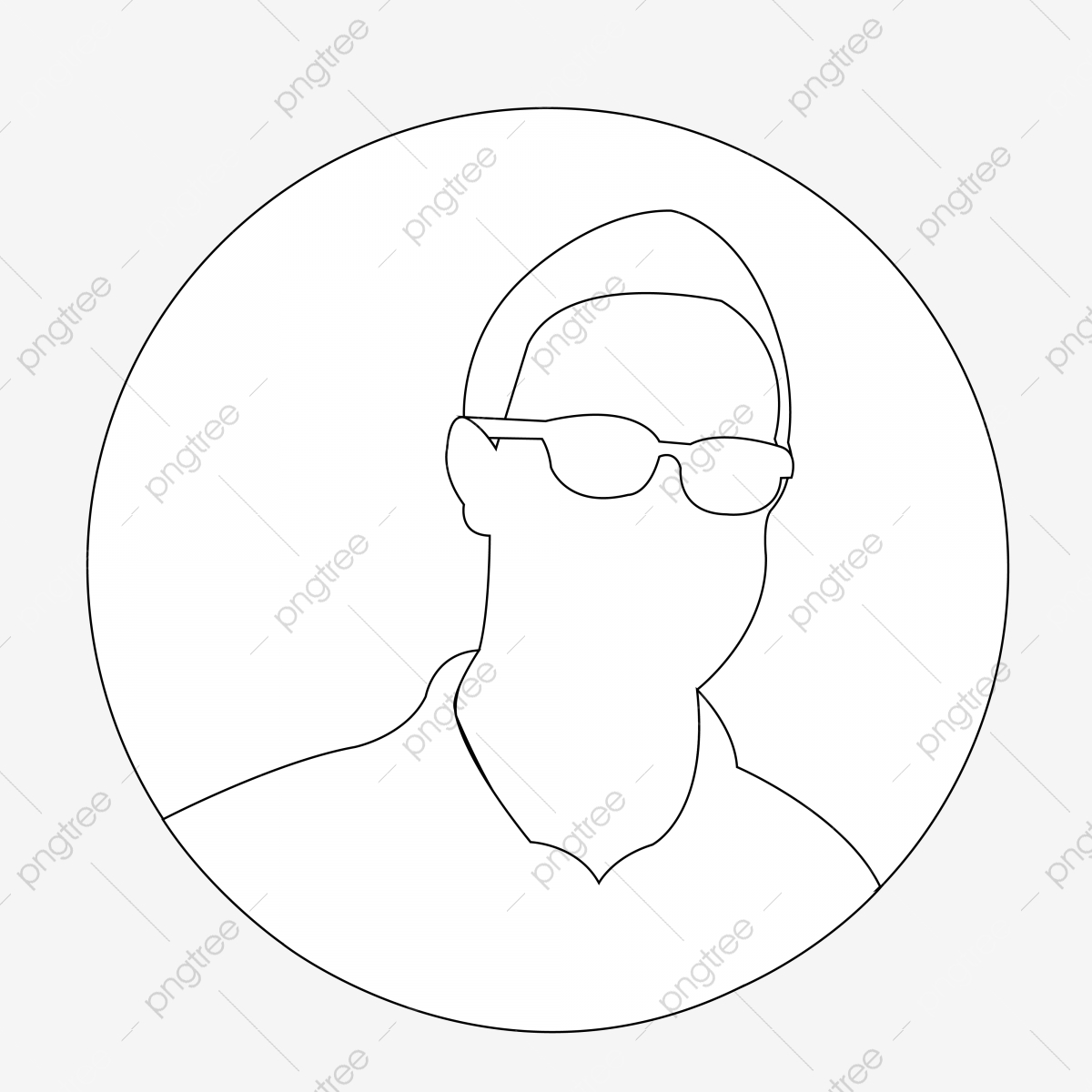 1200x1200 Avatar Icon Outline Vector Avatar Man Icon Man Vector, Icon