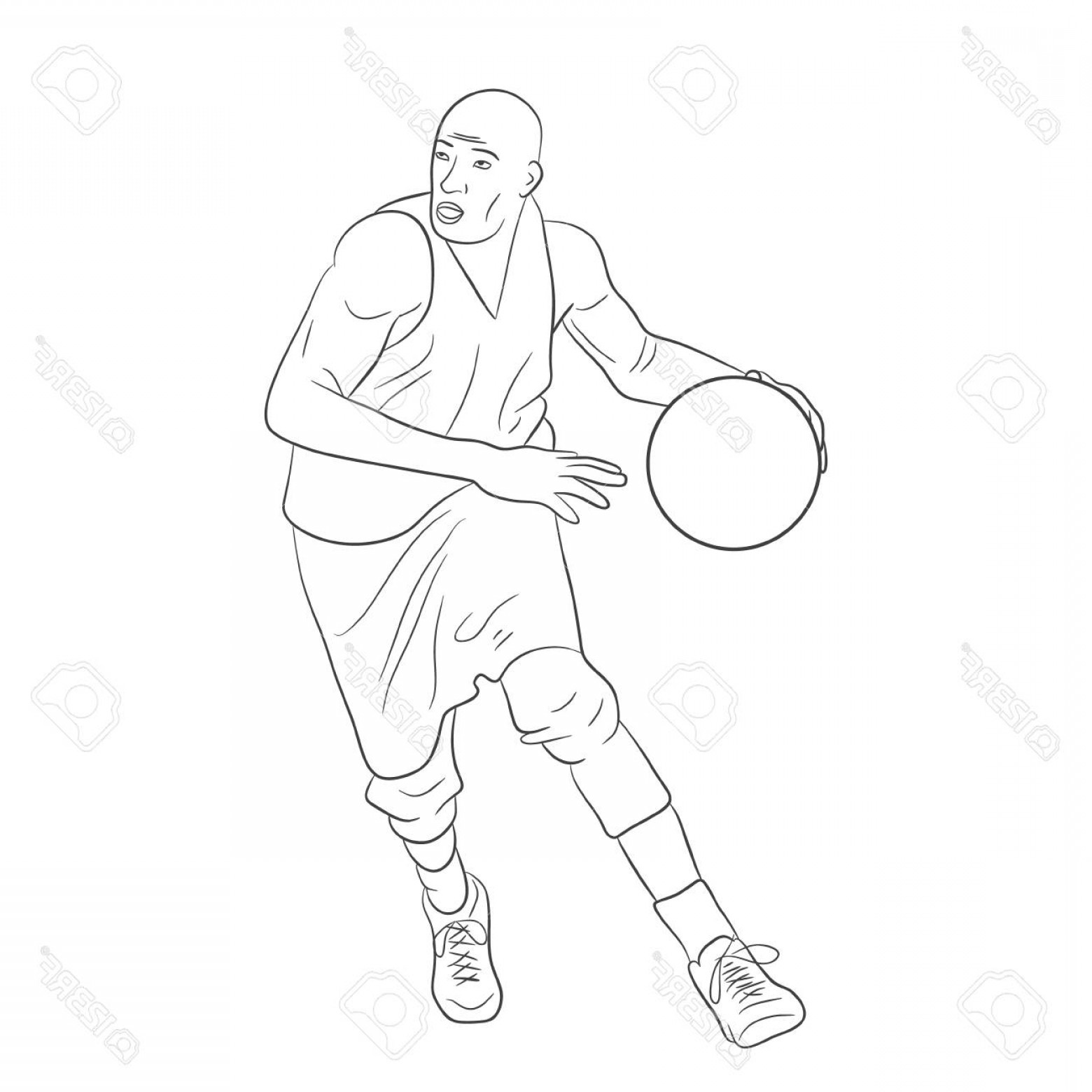 1560x1560 Basketball Outline Vector Silhouette Cultracing