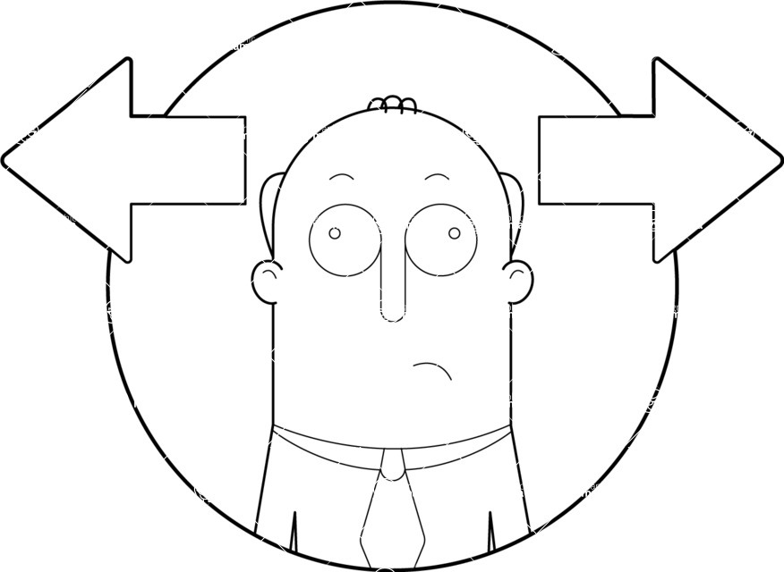 876x640 Confused Man Outline Vector Illustration Graphicmama