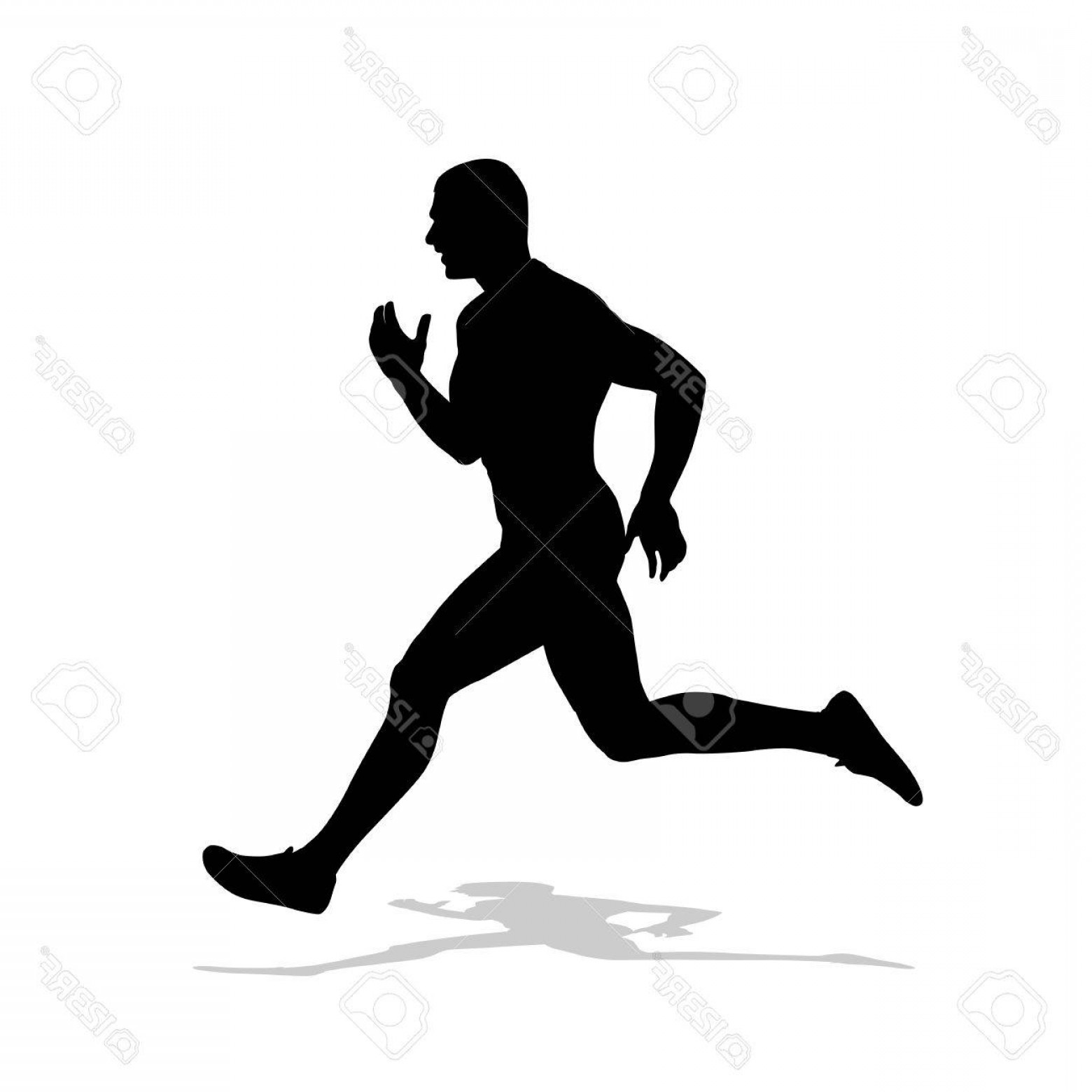 Man Running Silhouette Vector at Vectorified.com | Collection of Man ...