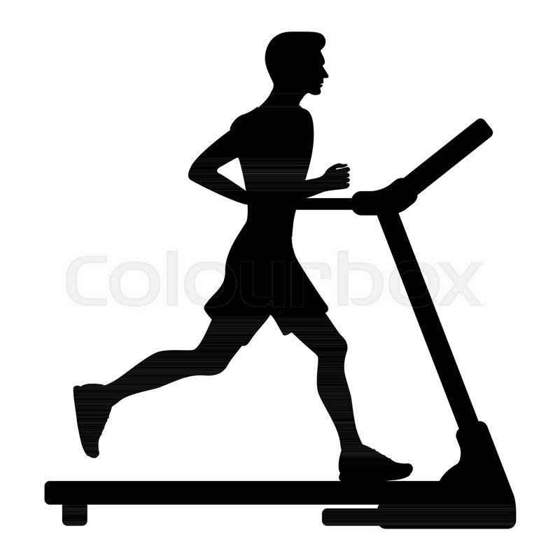 800x800 Silhouette Of Young Man Running On Stock Vector Colourbox