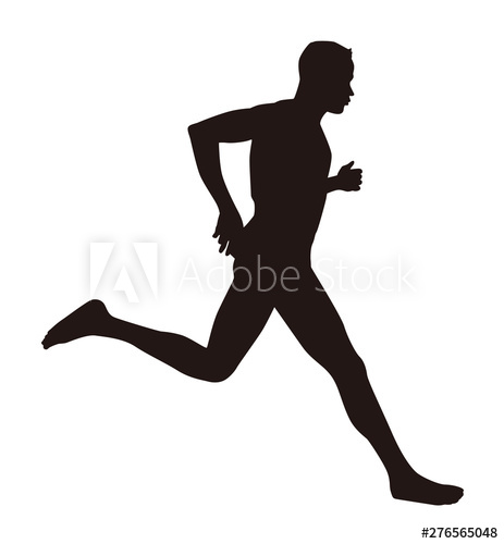 463x500 Man Running Silhouette